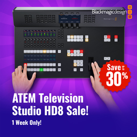 Blackmagic Design: Black Friday Promotion for ATEM Television Studio HD8 & HD8 ISO!